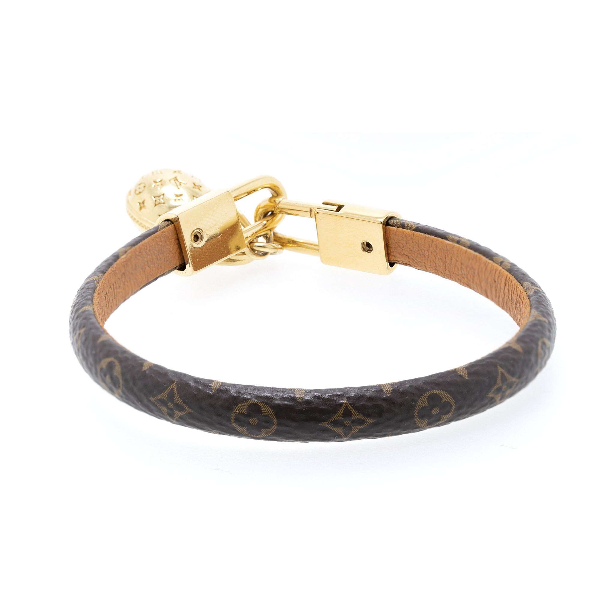 Louis Vuitton LV Tribute Bracelet Brown Monogram. Size 19