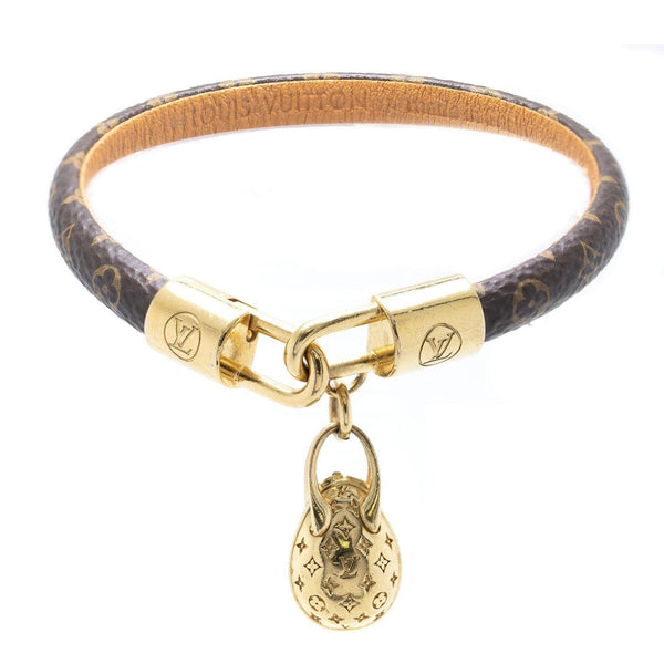 Louis Vuitton LV Tribute Bracelet Brown Monogram. Size 19