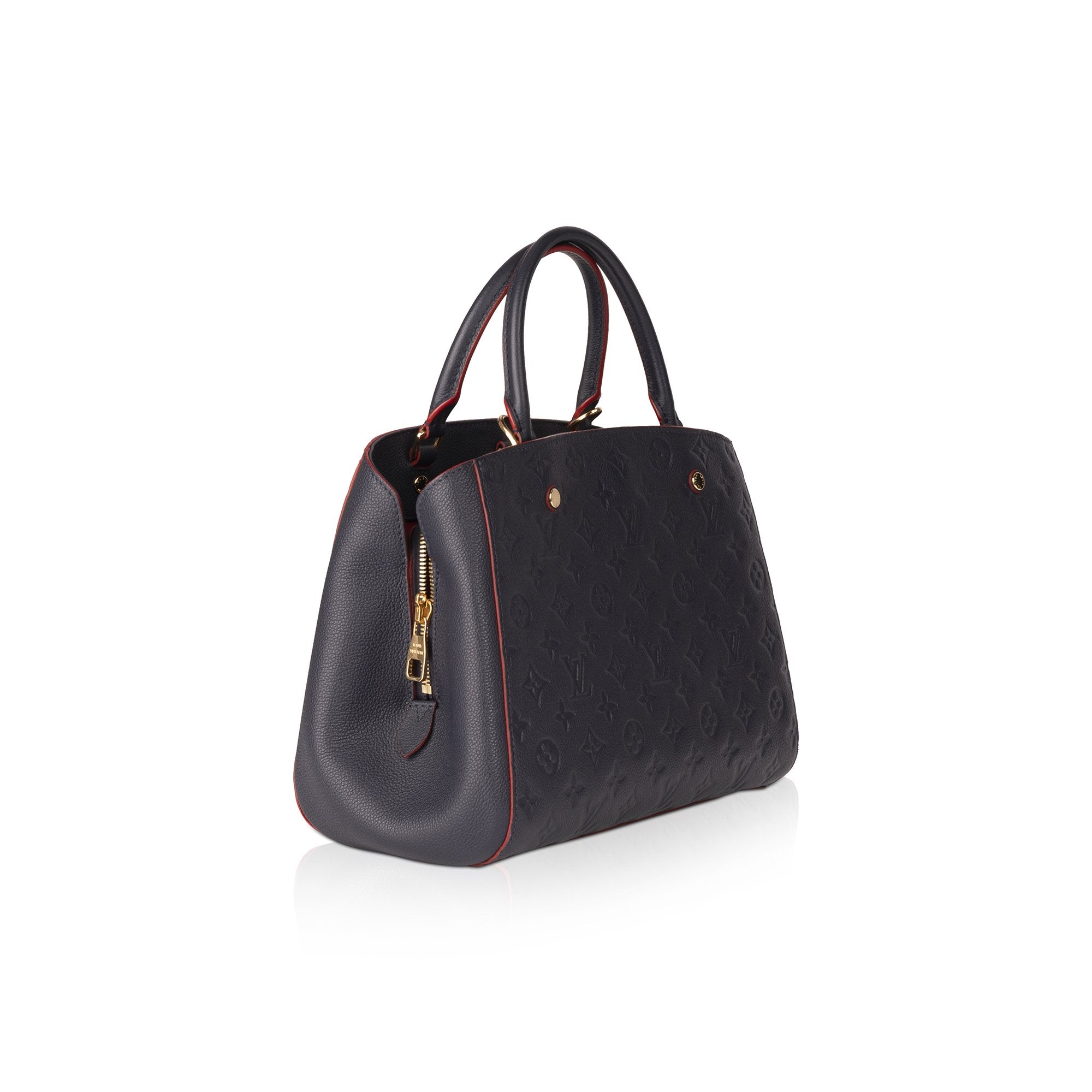Louis Vuitton Black Monogram Empreinte Leather Montaigne MM Bag