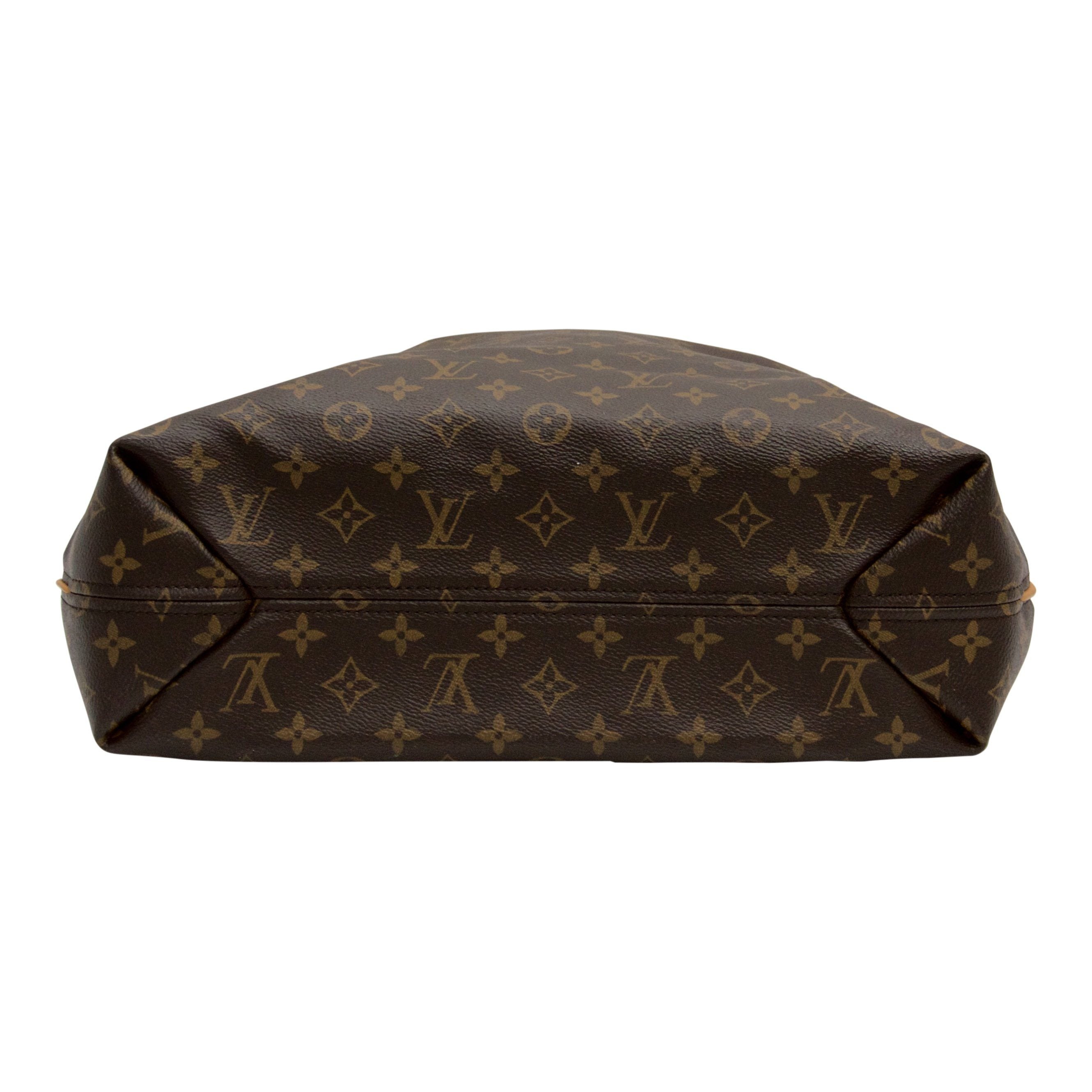 LOUIS VUITTON Sully MM Monogram Canvas Shoulder Bag Brown