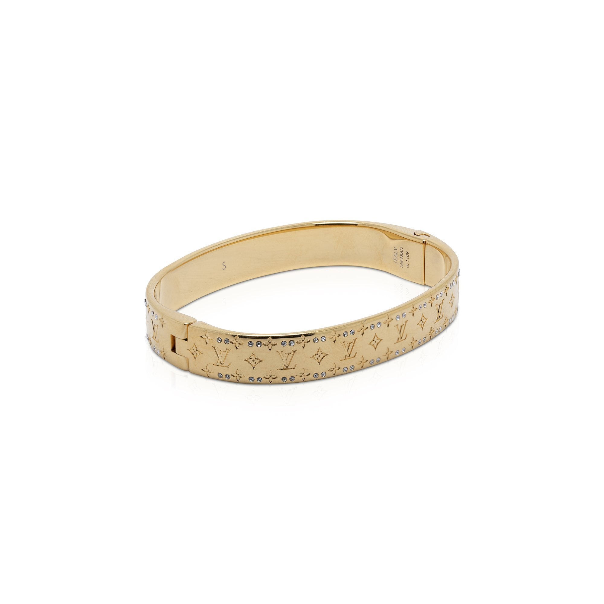 Louis Vuitton MONOGRAM Nanogram strass bracelet (M64860)