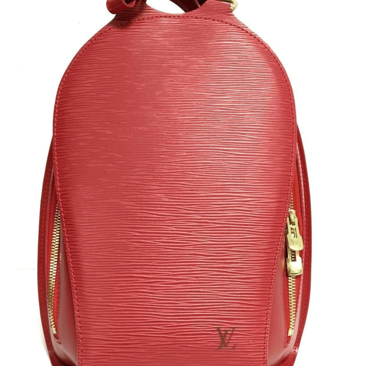 Backpacks Louis Vuitton Louis Vuitton EPI Montsouris mm Backpack Red LV Auth am2389SA