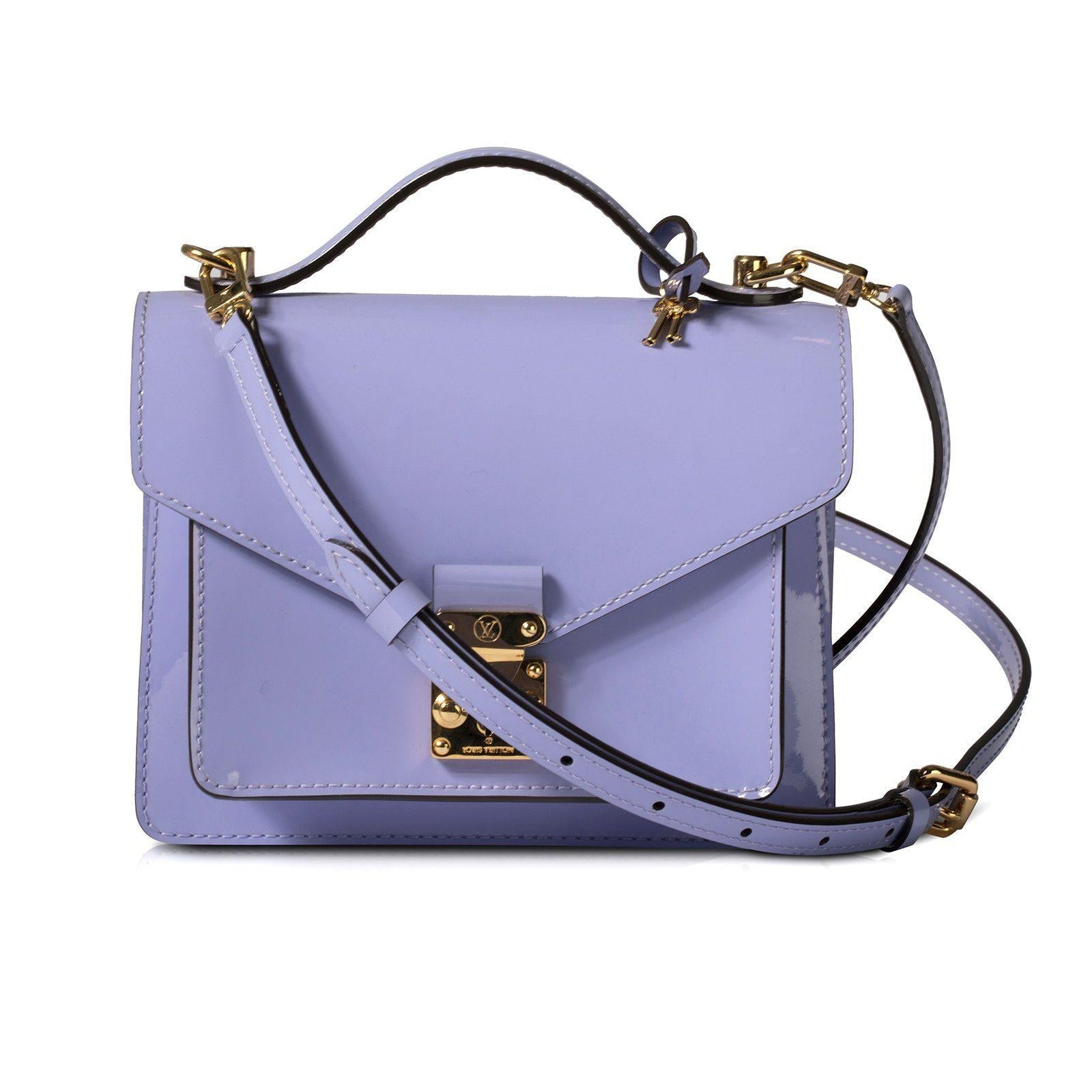 Purple Monceau Vernis BB Leather Satchel