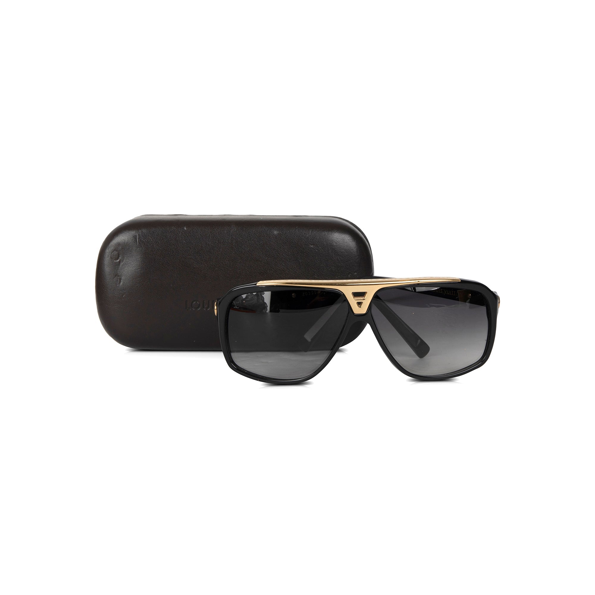 Louis Vuitton Black/Gold Z0350W Evidence Square Sunglasses Louis
