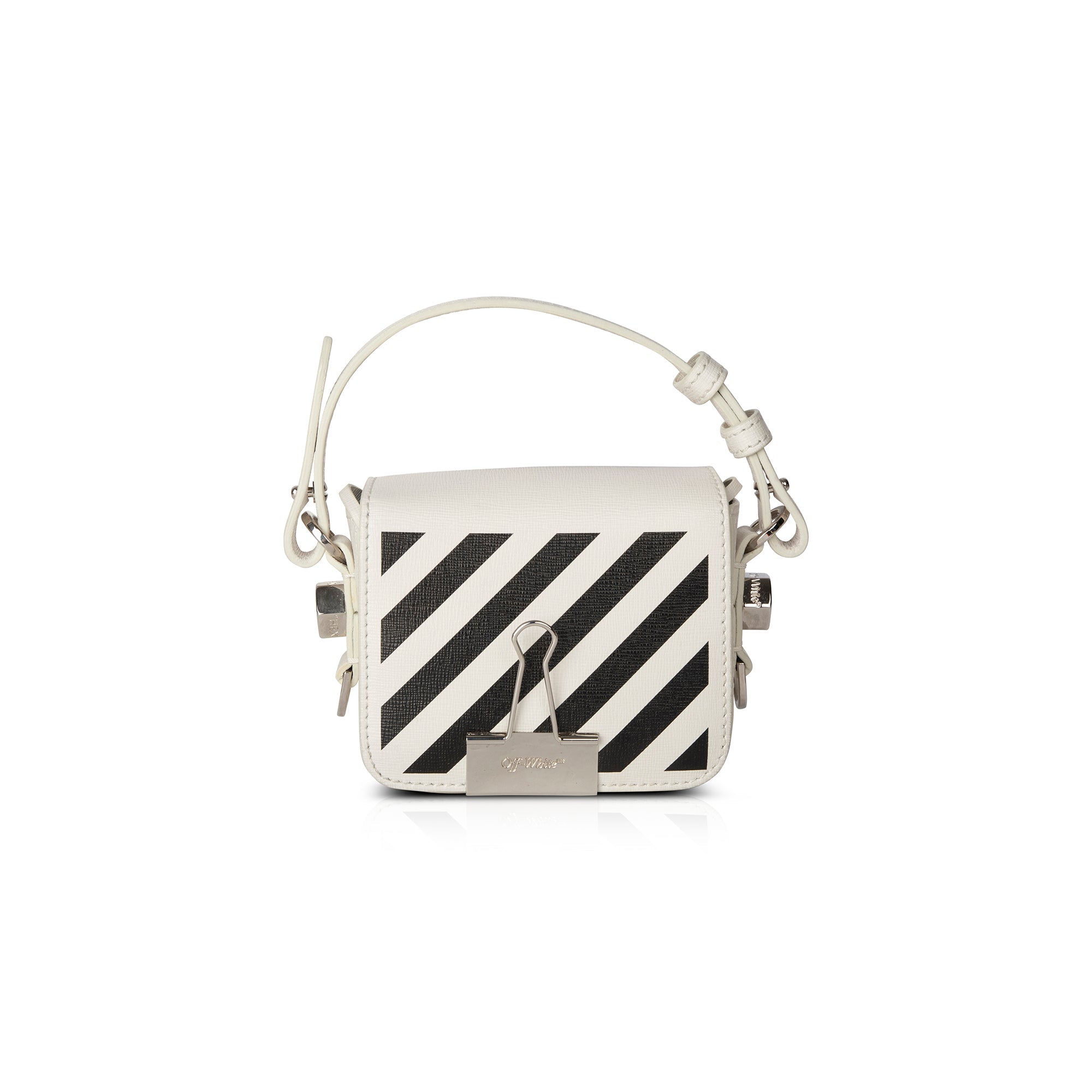 Off-White c/o Virgil Abloh White Diagonal Baby Flap Bag