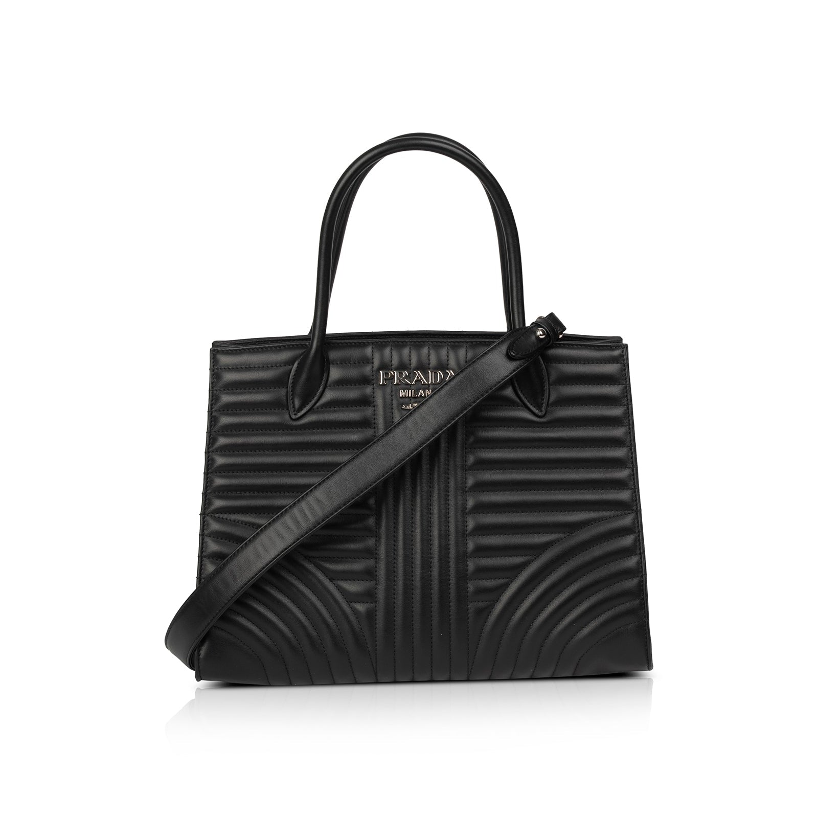 Prada soft calf discount impunture diagramme bag