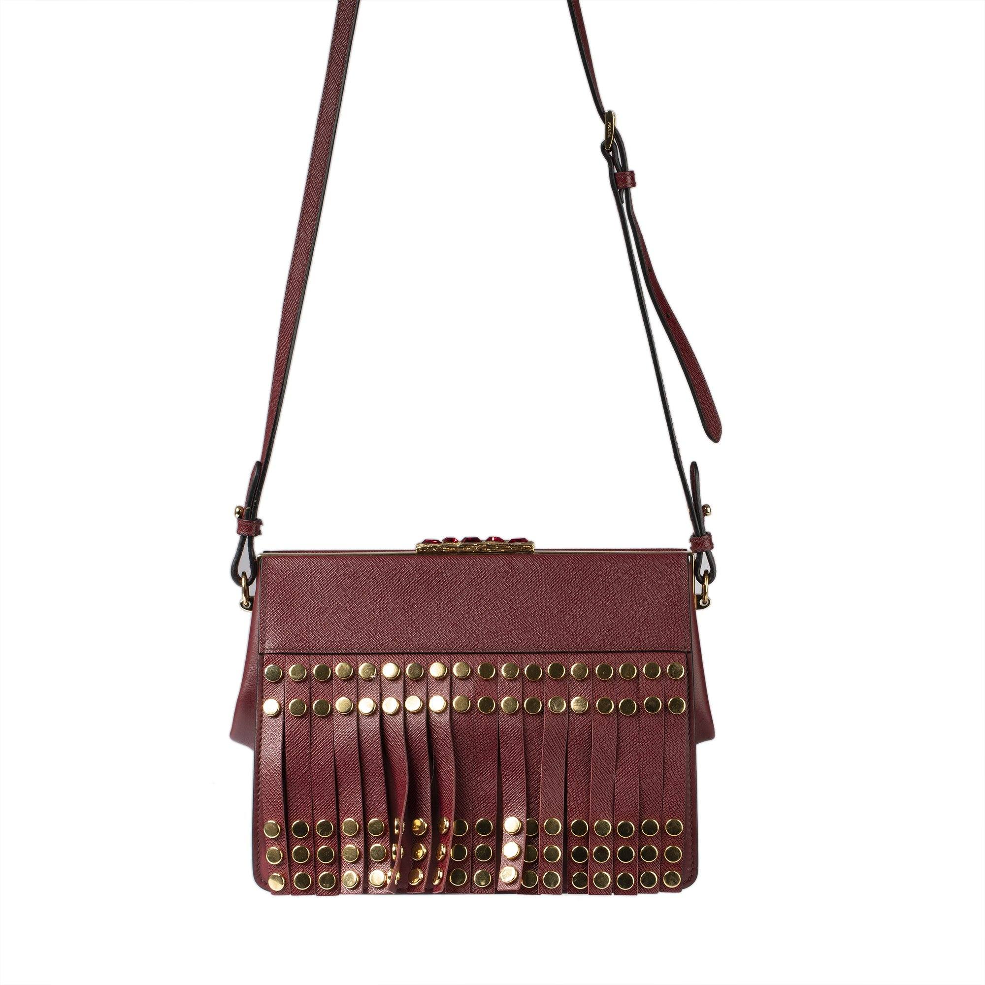 Prada Studded Idol Shoulder Bag