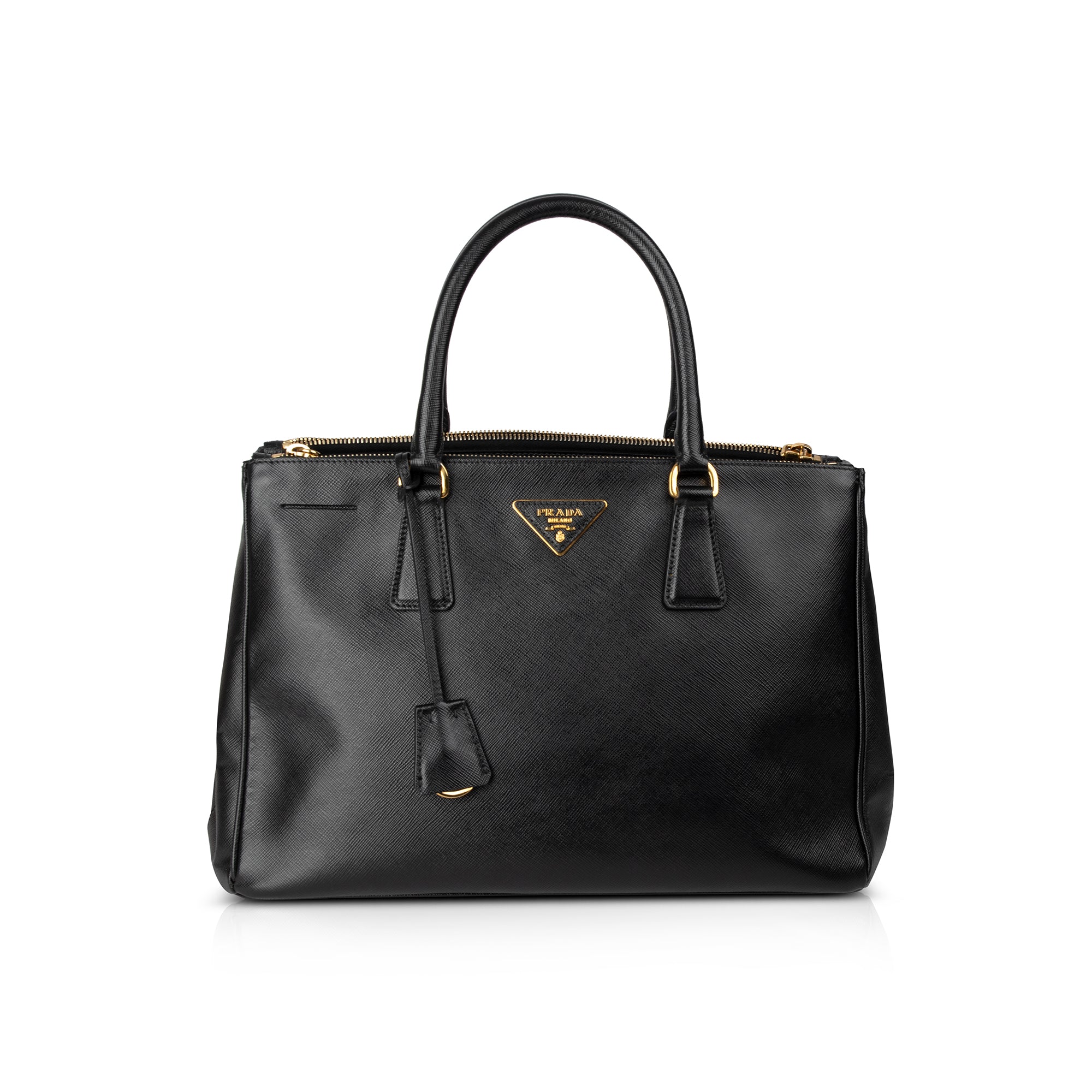 Prada Large Saffiano Lux Galleria Double Zip Tote w/ Strap – Oliver  Jewellery