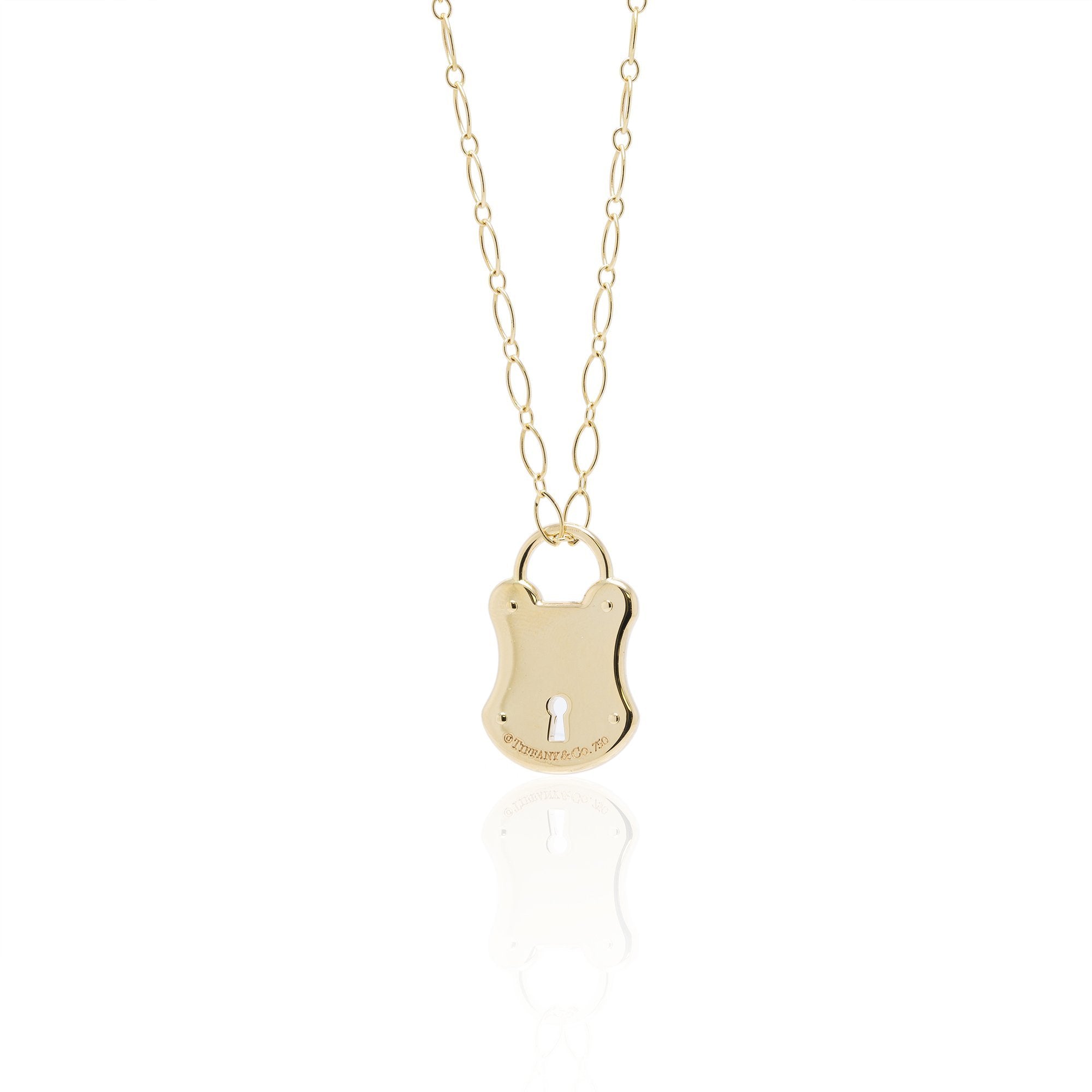 Zoë Chicco 14k Gold Padlock Pendant & Key Charm Square Oval Chain Necklace  – ZOË CHICCO