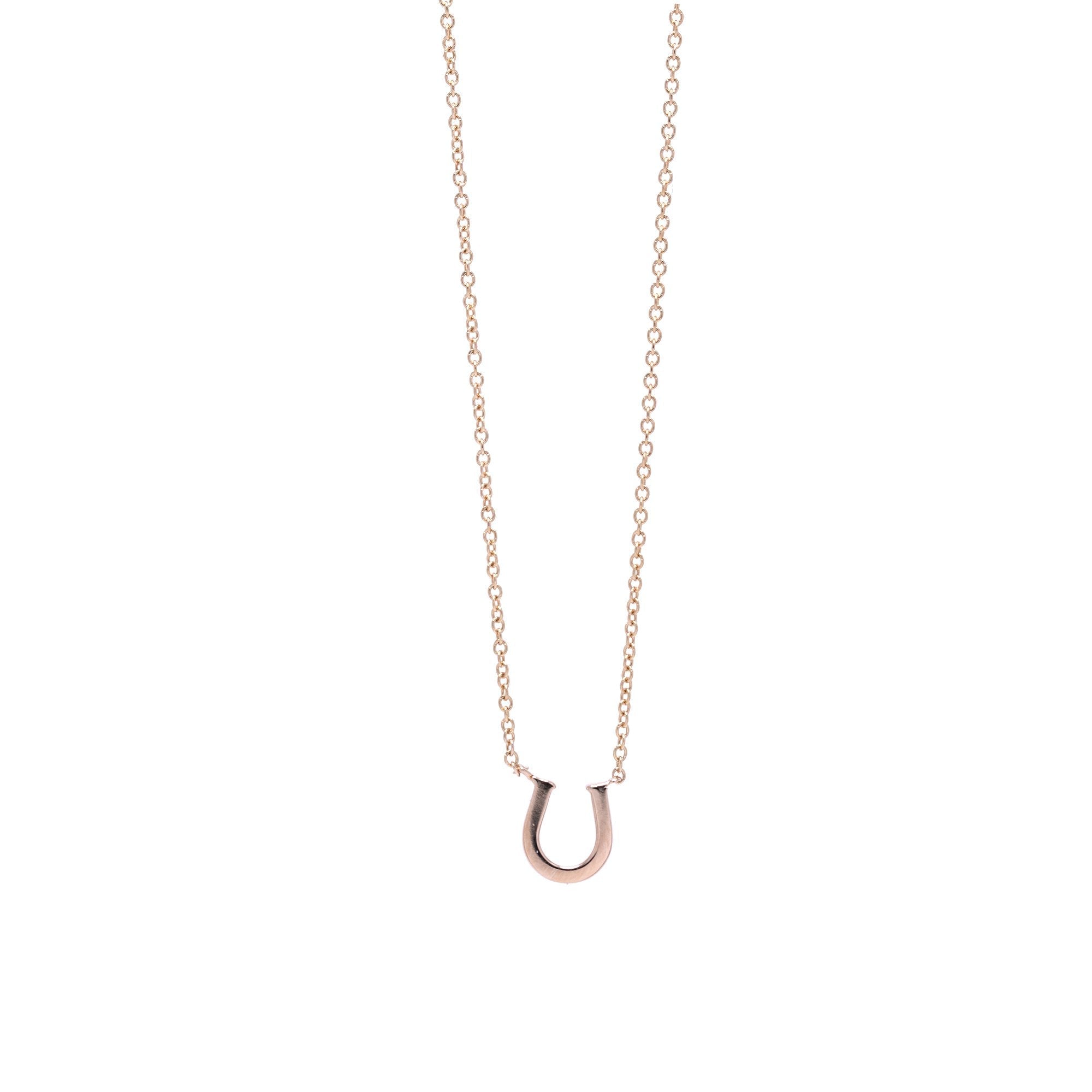 Tiffany horseshoe deals necklace rose gold