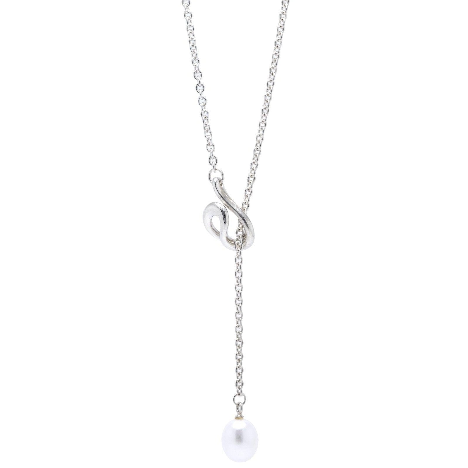 Tiffany & Co. Elsa Peretti Open Wave Pearl Lariat – Oliver Jewellery