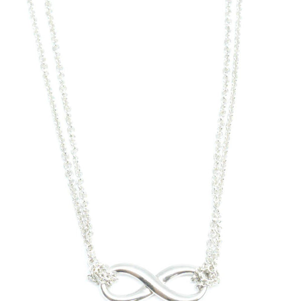 Tiffany & Co Silver Double Chain Infinity Necklace & Bracelet Set RRP $925  | eBay