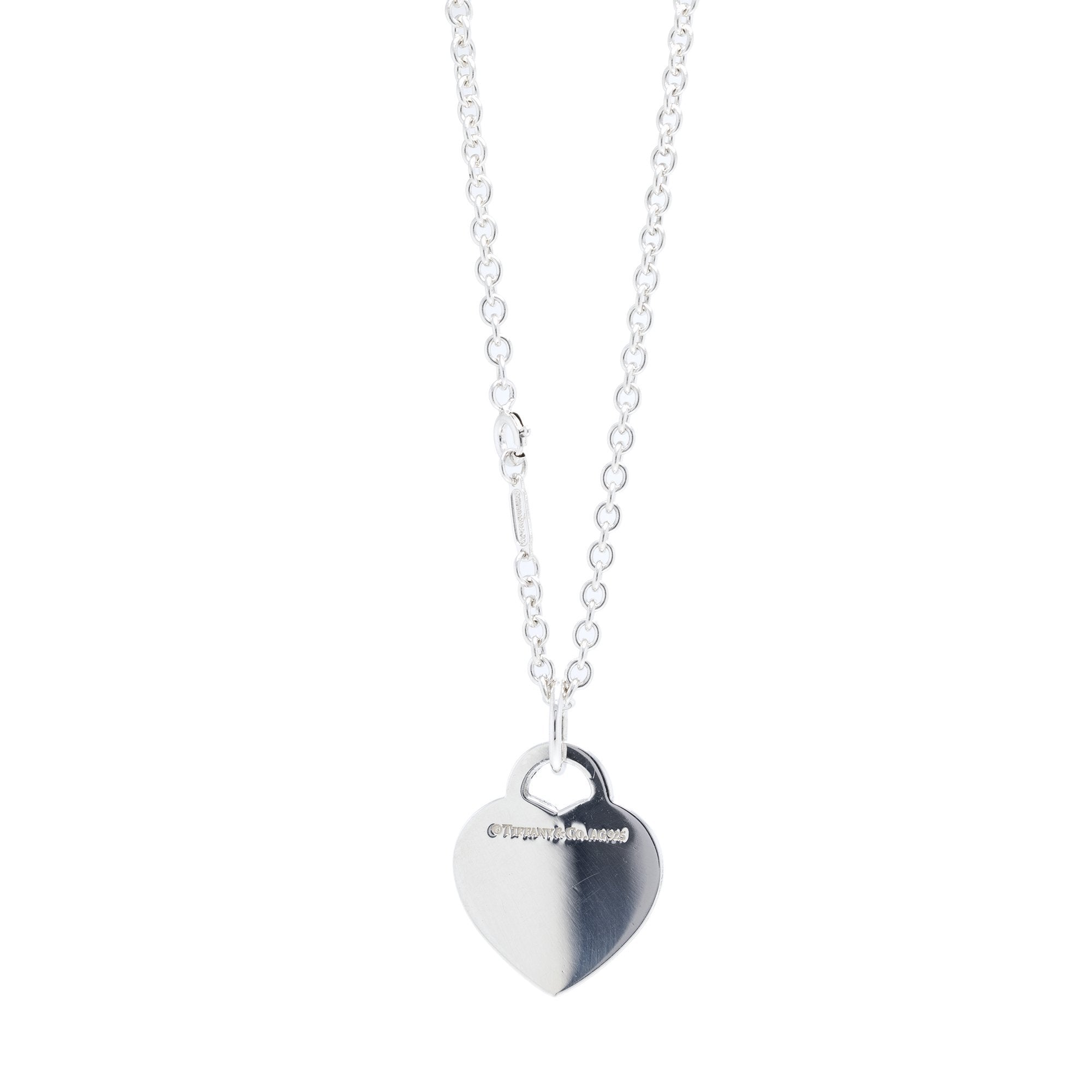 Tiffany & Co Silver Triple Heart Necklace Pendant 17.9 inch Chain Rare Gift  Love