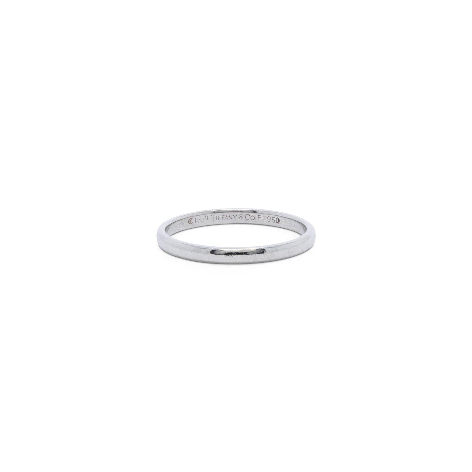 Tiffany & Co. Platinum Classic Wedding Band Ring – Oliver Jewellery
