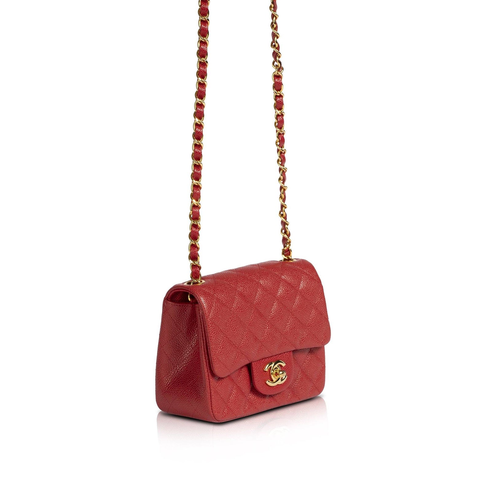 Chanel Red Classic Double Flap Medium Bag  The Closet