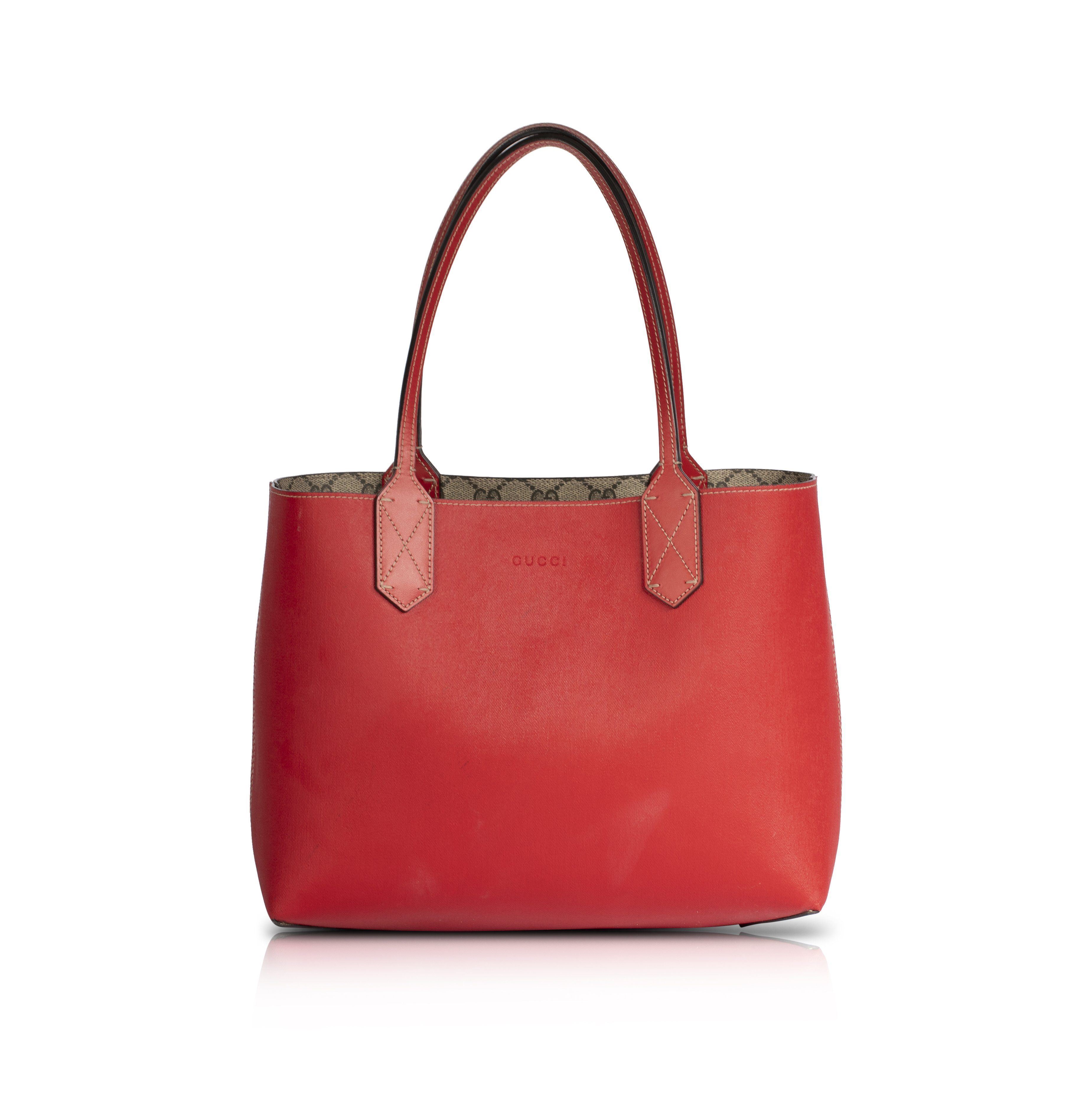 Gucci red reversible online tote