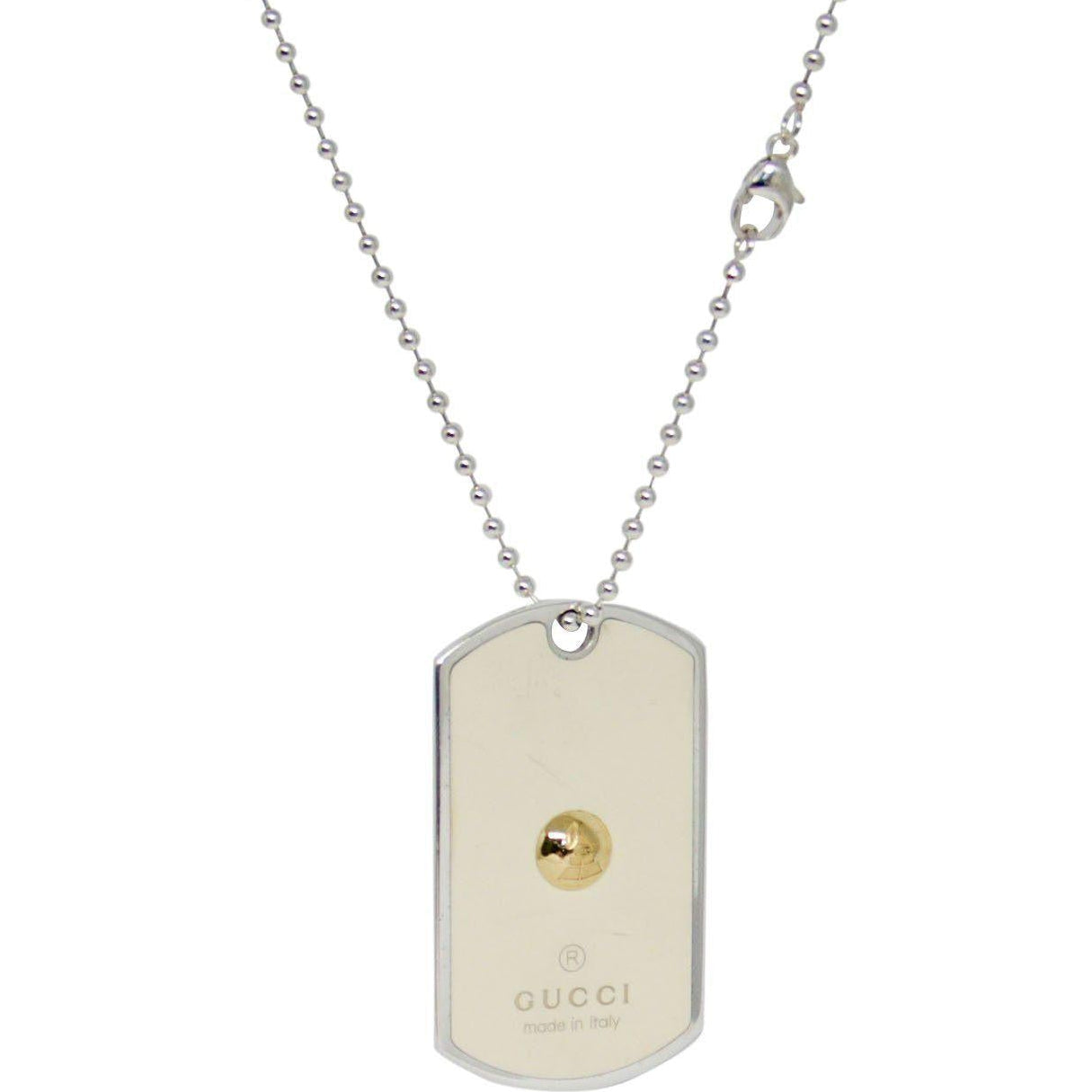 Gucci Double Dog Tag Pendant Necklace – Oliver Jewellery