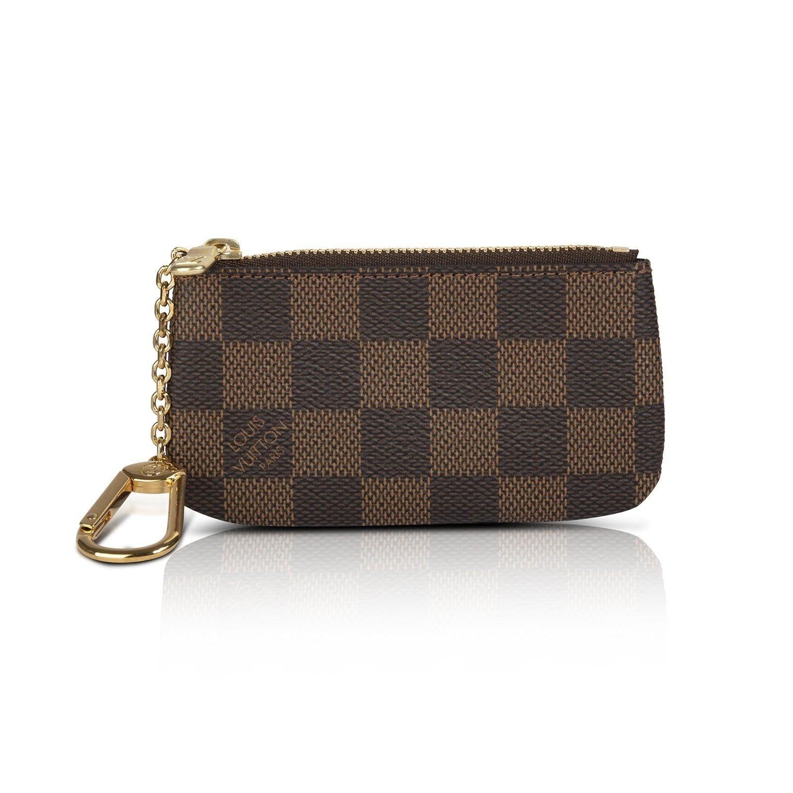 Louis Vuitton Key Pouch Damier Ebene in Coated Canvas with Brass