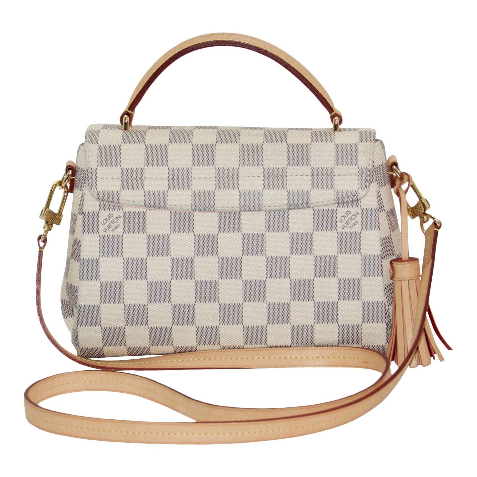 LOUIS VUITTON CROISETTE DAMIER AZUR CANVAS BAG WITH STRAP, Luxury, Bags &  Wallets on Carousell