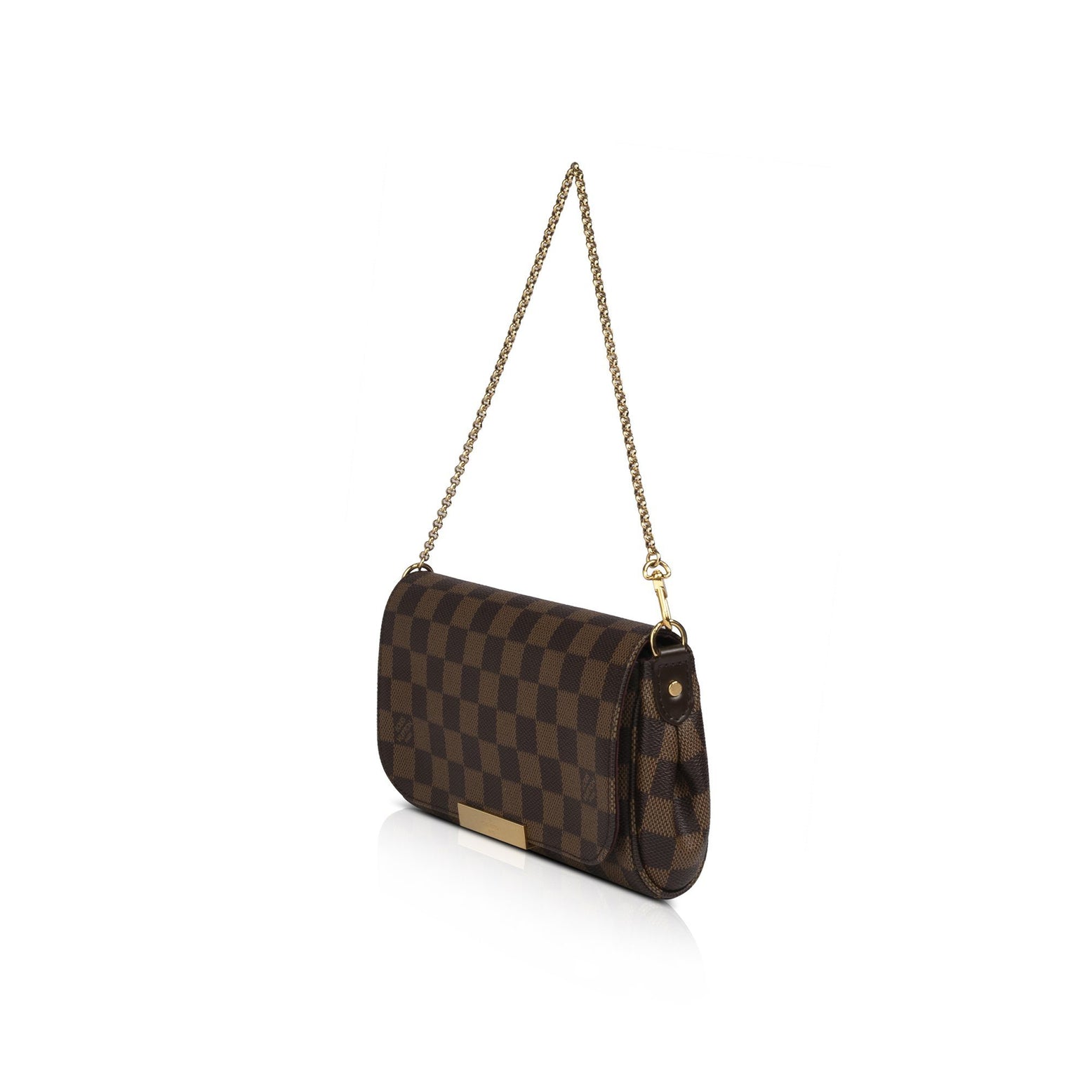 LOUIS VUITTON Favorite PM Bag in Damier Ebene Canvas