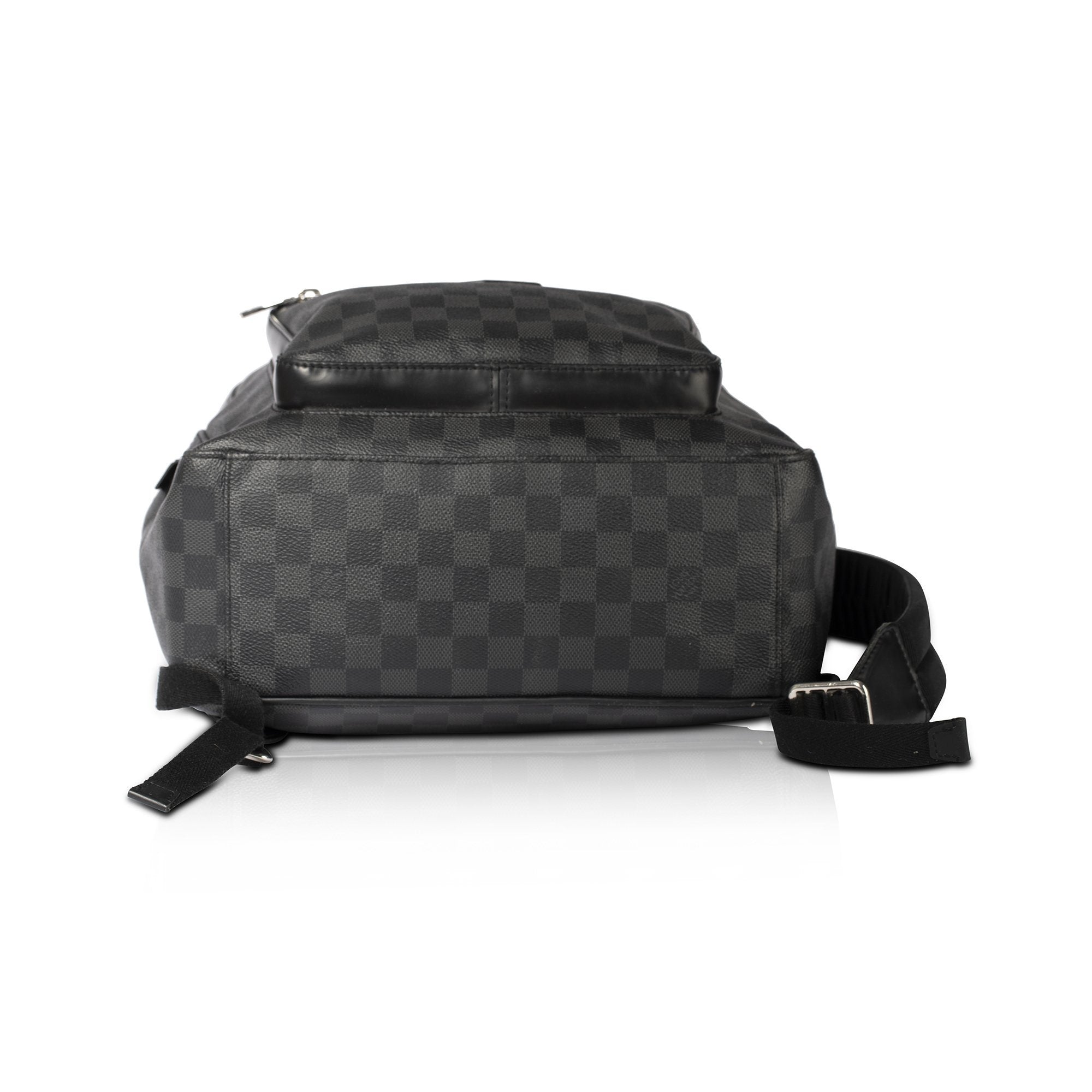 LOUIS VUITTON Zack Backpack Damier Graphite Canvas N40005 Black Leather