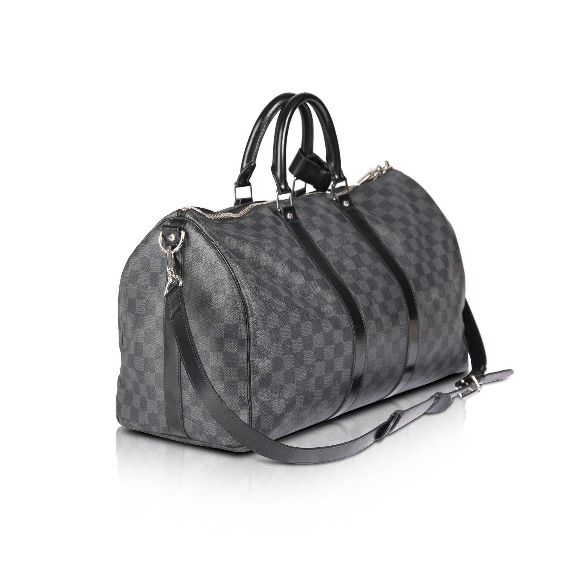 Louis Vuitton Black Damier Graphite Keepall Bandouliere 45 Strap