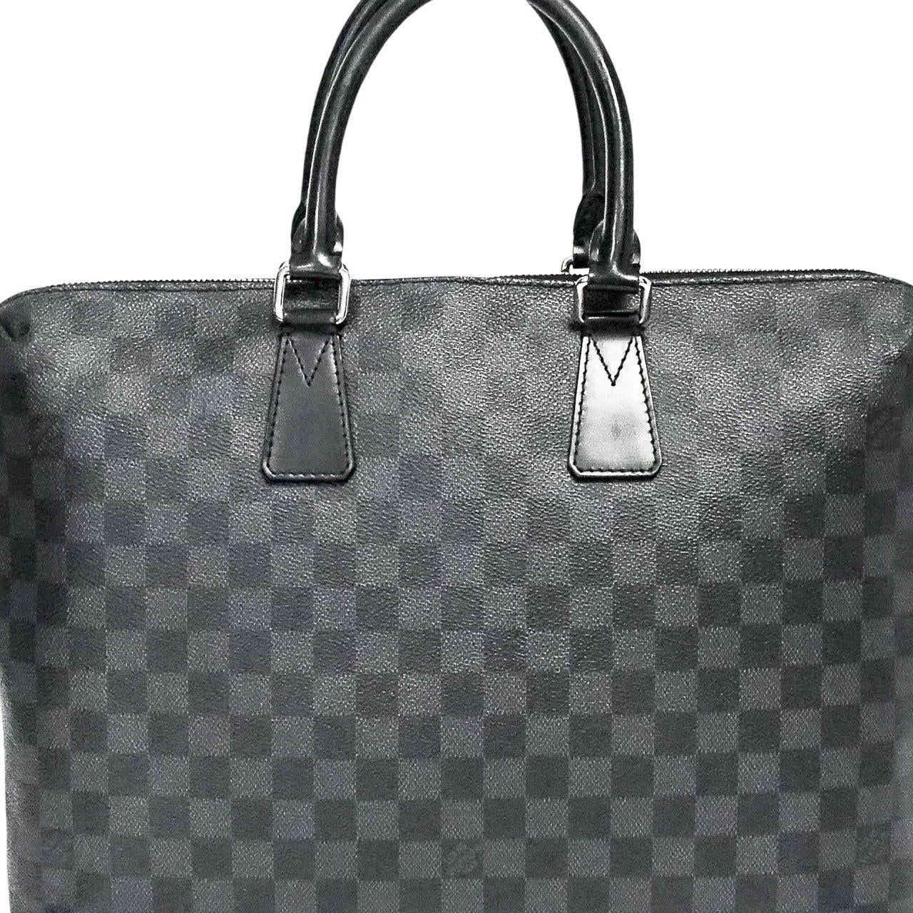 Porte documents jour satchel Louis Vuitton Grey in Synthetic